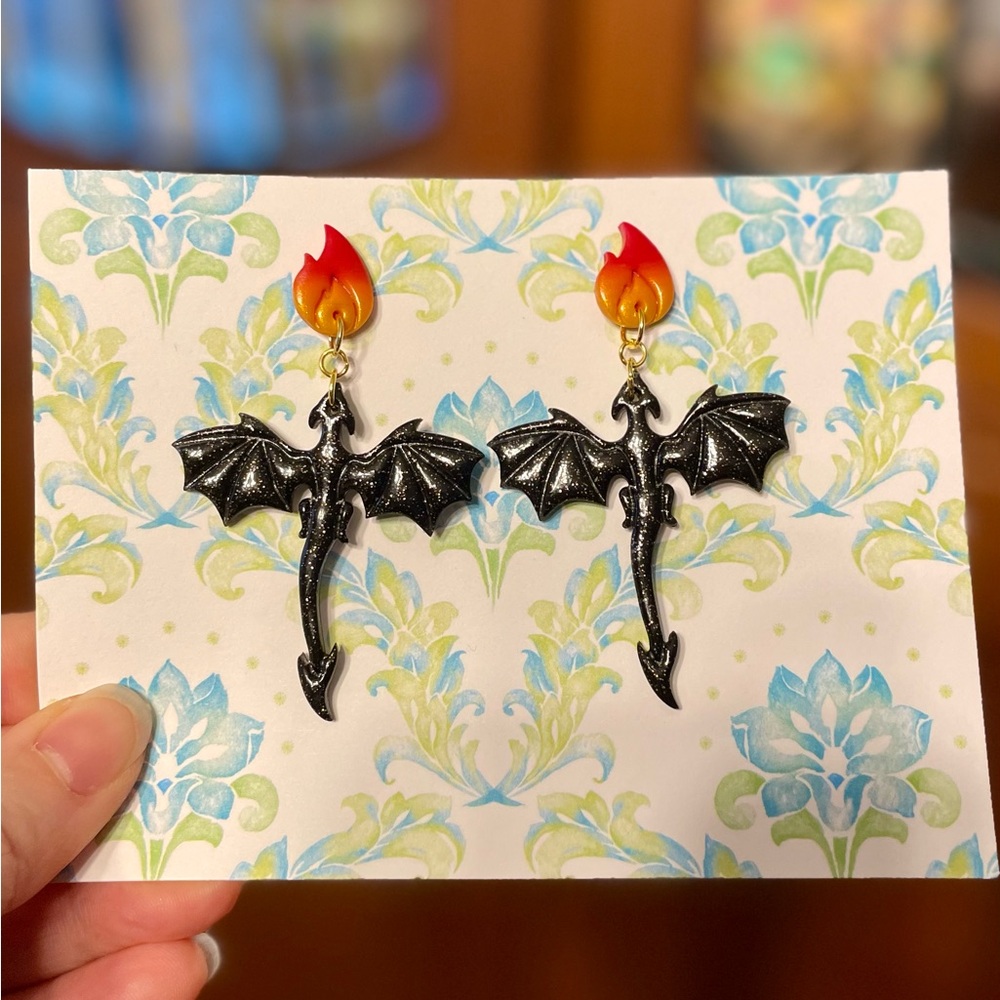 Handmade Dragon Earrings